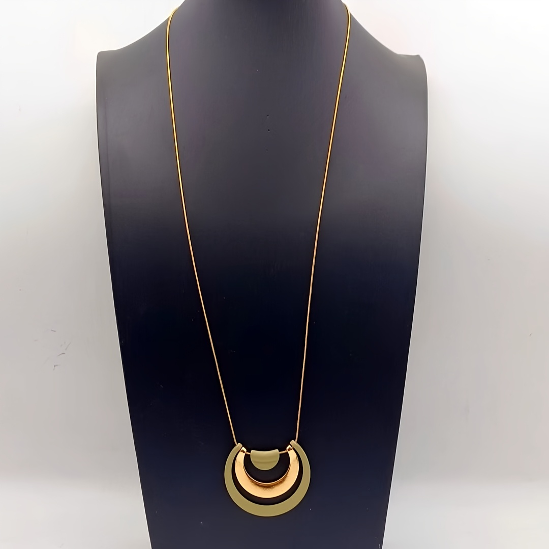 U-Shaped Necklace, Vintage Geometric Minimalist Design